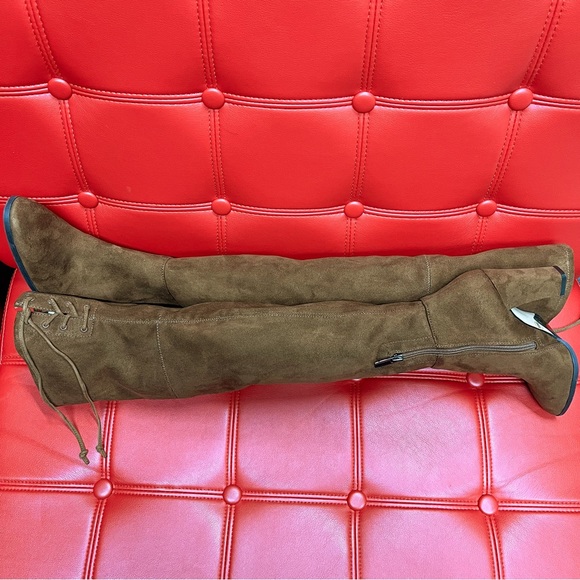 Vince Camuto Tapley Vintage Brown Over the Knee Round Toe Boots Sz5.5M NWOB - Picture 7 of 11